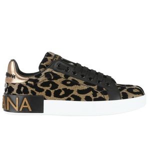 ⭕️Dolce&gabbana Portofino Leopard Sneakers size 37
